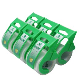 BOMEI PACK 6 rollos Cinta de embalaje transparente, con dispensador verde, cinta de embalaje silenciosa de alta resistencia para transporte y almacenamiento, 1,88 pulgadas x 22 yardas por rollo