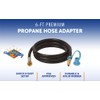 Flame King 72-inch Propane Thermo Plastic Hose Assembly, 1/4" Male