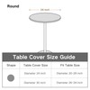 Nacuci Small Round Fitted Table Cover Cocktail Table Topper Cap