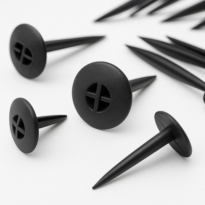 Preiswert&Gut 30 x Plastic Pegs - Black Tent Pegs, 9