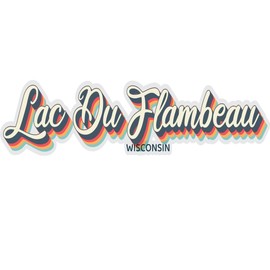 Lac Du Flambeau Wisconsin Souvenir 4-Inch Vinyl Decal Sticker 3D Design 4-Inch|Sticker
