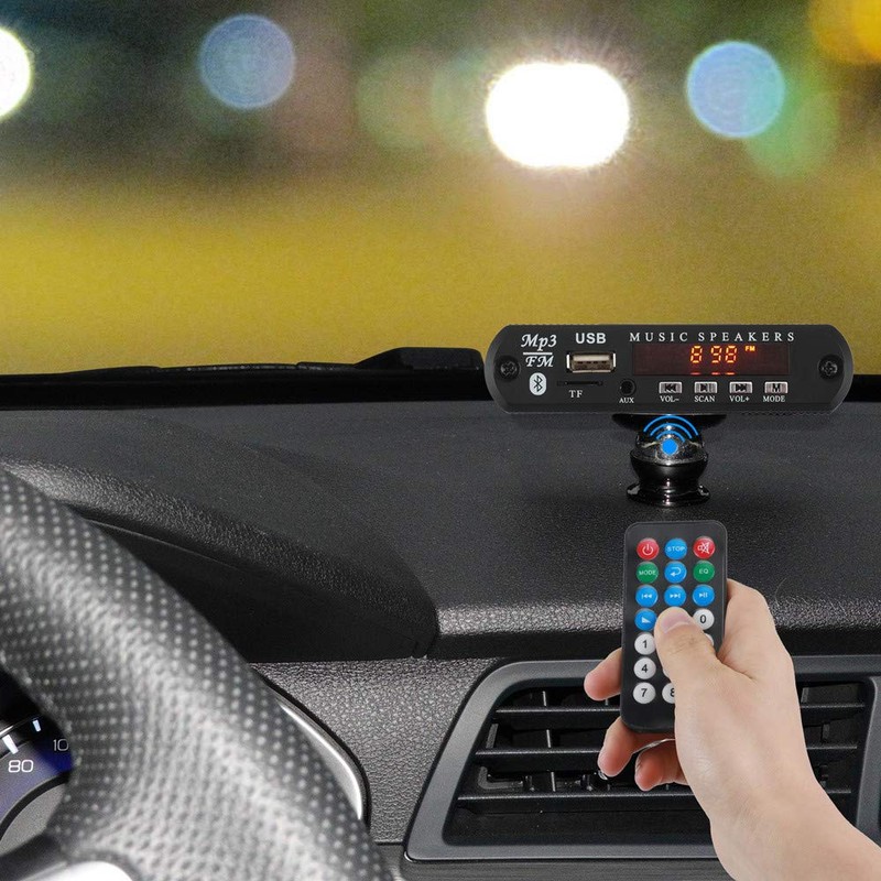 Bluetooth Audio Receiver FM Radio,MP3 Digital Player,LED 4-Digital Display,SD Card/USB