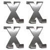 all-around24® 4 x Door Hooks in X-Shape Stainless Steel Towel