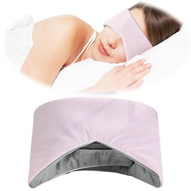 ZEPIQOR Maulbeerseide Schlafmaske Augenmaske mit verstellbarem Kopfband für Herren und Frauen, große Schlafmaske und Augenbinde für Nachtschlaf, Reisen und Nickerchen, Rosa