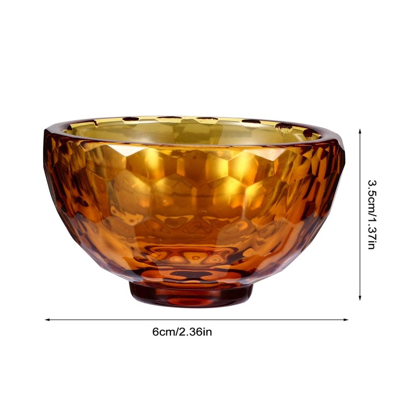 IMIKEYA 4pcs Buddhist Water Offering Bowl Crystal Holy Water Bowl