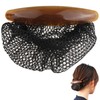 Koeido Barrette with Chignon Net, Simple Ribbon, Brown