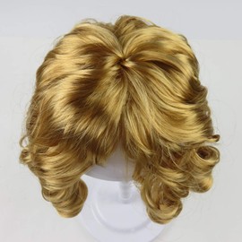 Drasawee Pet Supplies -Dog Costumes Queen Style Pet Dog Wigs-gift Gold Yellow