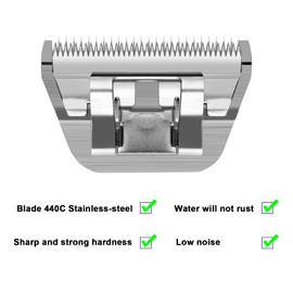 10W Detachable Dog Grooming Wide Blades,Compatible with Andis,Oster A5,Wahl KM10 Series Clippers,Cut Length 1/16”(1.5mm)