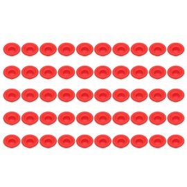 uxcell 50 Pcs Silicone Rubber Gaskets Washer, High Pressure Leak-proof Beer Bottle Gasket Seals Top Washers for Swing Flip Beer Soda Bottle, Red