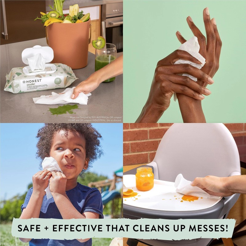 The Honest Company Compostable Plant Based Baby Wipes 72 Count