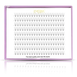 EMEDA Eyelash Extensions Set, 9 Rows, 0.07 mm, D Eyelash Extension, 9-14 mm Mix 4D Volume Eyelash Extensions, Pre-Fanned Russian Eyelashes, Premade Volume Fans Pre Fanned Eyelash (4D .07 D 12 mm)