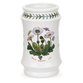 Portmeirion Botanic Garden 6.5" Utensil Holder, Daisy Motif - Fine Earthenware & Chip-Resistant Glaze - Dishwasher, Microwave, Freezer Safe - Functional Kitchen Storage & Must-Have Kitchen Tools