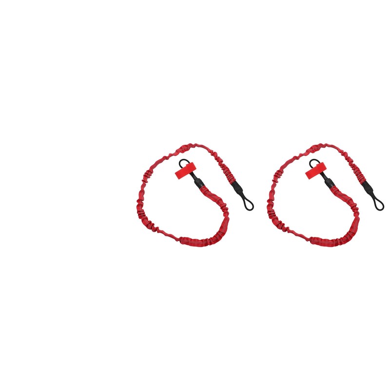 2Pcs Kayak Paddle Leash Nylon Rubber Corrosion Resistant Stretchable Anti