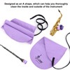 4Pcs Clarinet Swab Cloth,Clarinet Cleaning Cloth with Weighted String,Clarinet Cleaning
