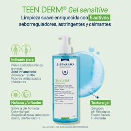 Isispharma Teen Derm Sensitive Gel Limpiador 400 Ml
