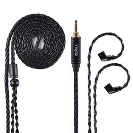 YINYOO 8 Core Silver Plated 0.75mm QDC Headphone Cable with 2.5mm Plug for KZ ZSN PRO/ZSN PRO X/ZSX/ZSX/ZS10 PRO/ZS10 PRO X/EDX PRO/EDS/EDXS (QDC, 2.5mm)