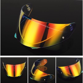 Lumfeerix for Hjc I90 Helmet Hj-33 Shield Replacement Visor (Revo Gold Red Mirror -revo)