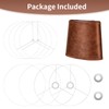 ALUCSET 2pcs Drum Lampshades Large Brown Lamp Shades, 13" Top