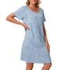 Tugege Women's Nightgown Short Sleeve Sleepshirts House Dress Sleepwear Casual