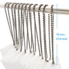 Black Nickel Shower Curtain Hooks, 55 Inch Ball Chain Design,