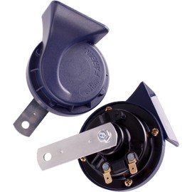 FARBIN Horn 12 V Car Horns Loud Dual Tone Waterproof Car Horn Electric Snail Horn Kit Universal for All 12 V Vehicles (12 V, Blue Horn)
