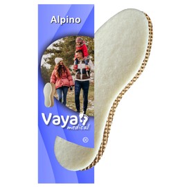 Vaya Medical Thermal Insoles for Women, Warm Shoe Insoles for Men, Warm Insoles, Winter Insoles, Winter Soles, Thermal Shoe Soles, Alpino Cream, 40