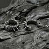 Stainless Steel Skull Huggie Hoop Earrings for Men Women Gothic