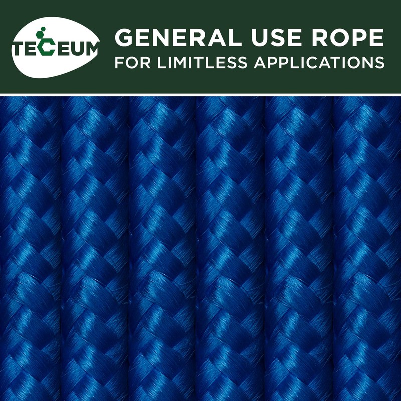 TECEUM Rope – 46M x 6mm (1/4 Inch) – Blue