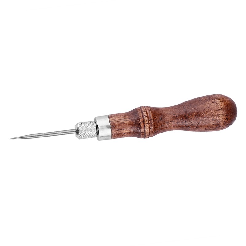 4 In 1 Wooden Handle Leather Stitching Sewing Awl DIY