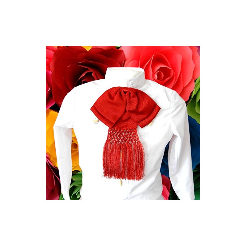 Mexican Charro Bow Tie Red elastic band Red