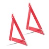 BUGUUYO 2pcs Foldable Warning Triangle Reflective Sign for Vehicles High