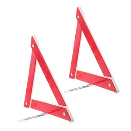BUGUUYO 2pcs Foldable Warning Triangle Reflective Sign for Vehicles High Visibility Roadside Safety Kit Essential Reflective Traffic Triangle for Car Emergencies