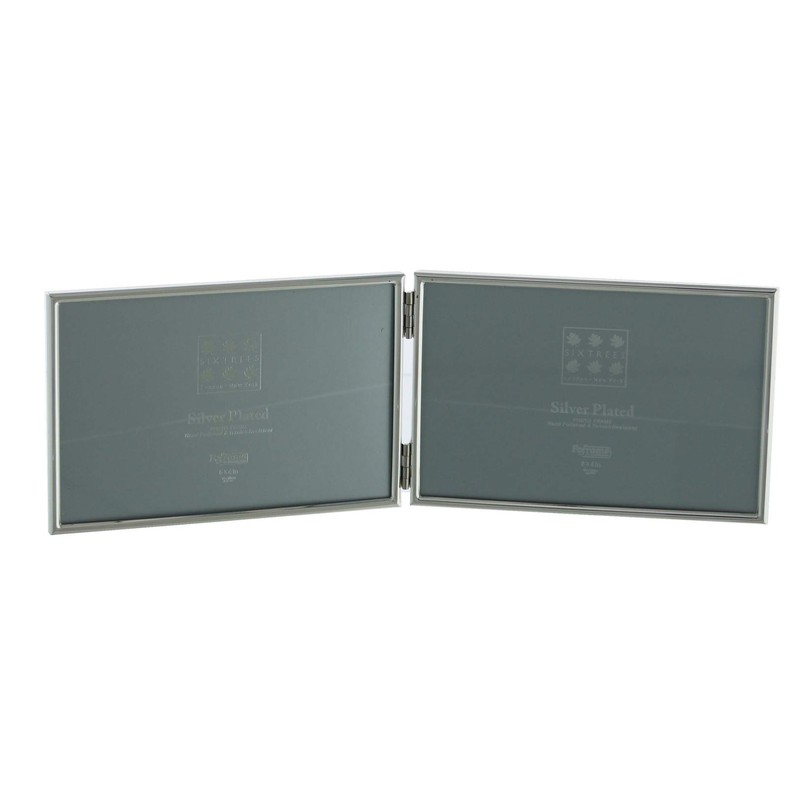 Sixtrees Cambridge 2-400-64HD Silver Plated Folding Photo Frame for two