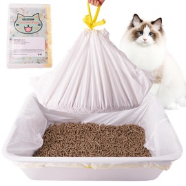 Litter Box Liners 40 Count, 37" x 18" Jumbo 3MIL Thicken Cat Litter Bags Tear Resistant Disposable Cat Litter Liners for XL Stainless Steel Litter Box and Other Suitable Size Litter Box