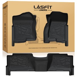 LASFIT Floor Mats for Chevy Silverado/GMC Sierra Crew Cab 1500 2500/2500HD 1999-2007, 3500HD 2001-2007(2007 Fit Classic Body Only), Suburban/Yukon XL/Escalade ESV (2nd Row Bench Seat Only) 2000-2006