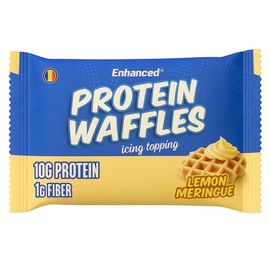 Enhanced Protein Waffles Ready To Eat - Lemon Meringue - 10g Protein, Low Sugar, Low Carb (Box of 12 Waffles)