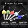 KATUR 10 PCS Mini PCB Drill Bits 0.1-1.0mm, Carbide Spiral