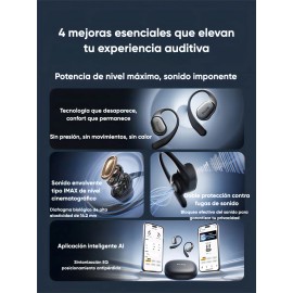 Audfonos Inalmbricos Sanag C16s Bluetooth 5.4, 56h Duracin, Sonido Dolby, Diseo Deportivo Abierto, Ipx68 Impermeable, Enc Para Llamadas, Ideal Para...