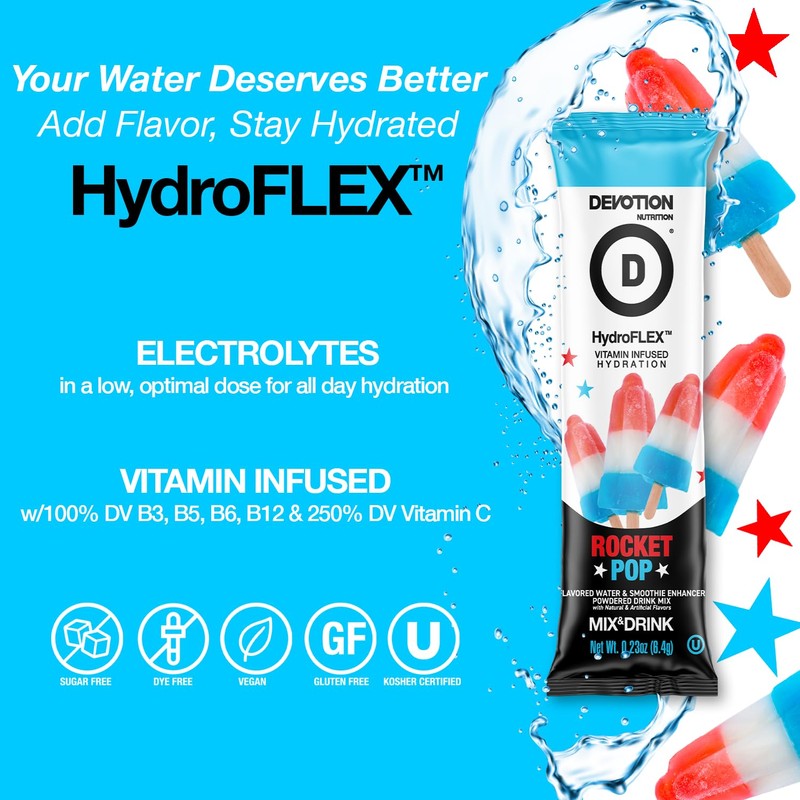 Devotion Nutrition HydroFLEX Water Flavoring Packets – Sugar-Free Hydration with