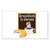 CafePress Breakfast is Served Sticker Rectangle Bumper Sticker Car Decal