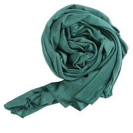 XTREND 4 Pieces Stretch Head Wrap Hair Scarf Headband Jersey Turban Knit Headwraps Urban Hair Wrap Solid Color Ultra Soft Extra Long Breathable Tie for Women(Black,Coffee Army,green,Turmeric)