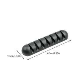 LABRIMP 4Pcs Slot Cable Organizer for Desktop Black Wire Holder for Charging Computer Cables Durable Soft and Lightweight Design for Tidy Cable Management