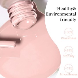 MAYCHAO 15ML Light Pink Gel Nail Polish 1Pc Peach Pink Gel Polish Soak Off UV LED Nail Polish Nail Art Starter Manicure Salon DIY at Home, 0.5 OZ