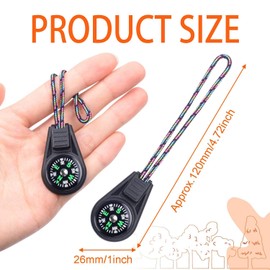 Lexziuo 15PCS Mini Survival Compass Set - Multi-Color Liquid-Filled Pocket Compass for Outdoor Adventures, Camping, Hiking, Emergency Kits, Kids Activities & Party Favors