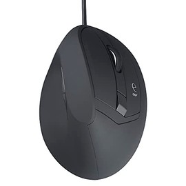 Nakabayashi MUS-UKF208BK Digio2 Ergonomic Mouse, 5 Buttons, BlueLED, Black