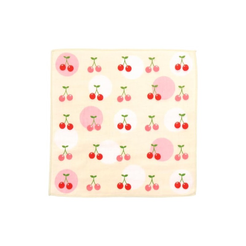 Hamamonyo Washed Semi-Wash (Towel Handkerchief), Round Cherry