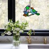 HAOSUM Amante Birds Tiffany - Adorno para colgar ventanas con