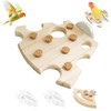 Vogelkau-Spielzeug mit Schraubbefestigung, Holz-Futtersuche für Papageien, Sittiche, kleine & mittelgroße