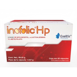 Inofolic HP, Suplemento Alimenticio a Base Myo-inositol, alfa-Lactoalbmina y L-Metilfolato 60 Cpsulas                                                 