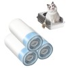60Pcs Self-Cleaning Cat Litter Box Bags, 3Rolls Drawstring Trash Bag